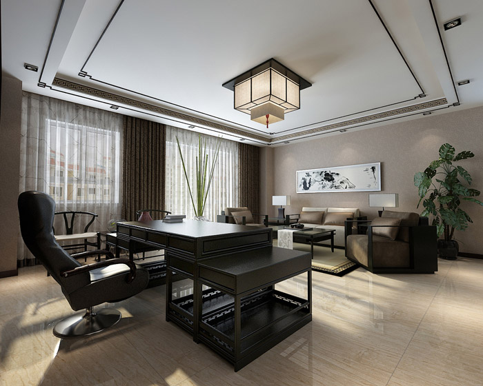 個人辦公室辦公區裝修設計效果圖