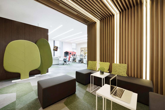 綠色環保辦公室辦公區裝修設計效果圖