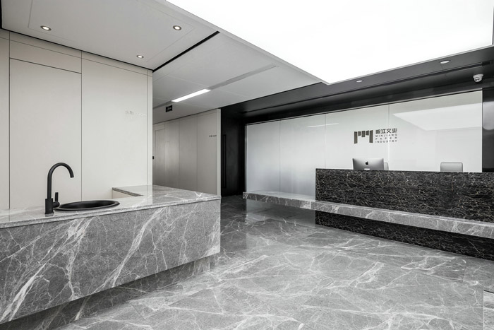 600m2現代辦公室過道裝修設計效果圖