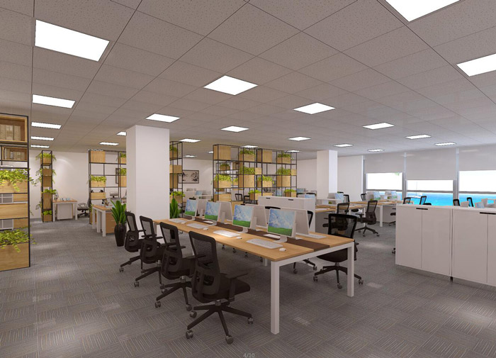 現代簡約辦公室辦公區設計效果圖