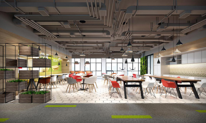 食品公司辦公室休息區裝修設計效果圖