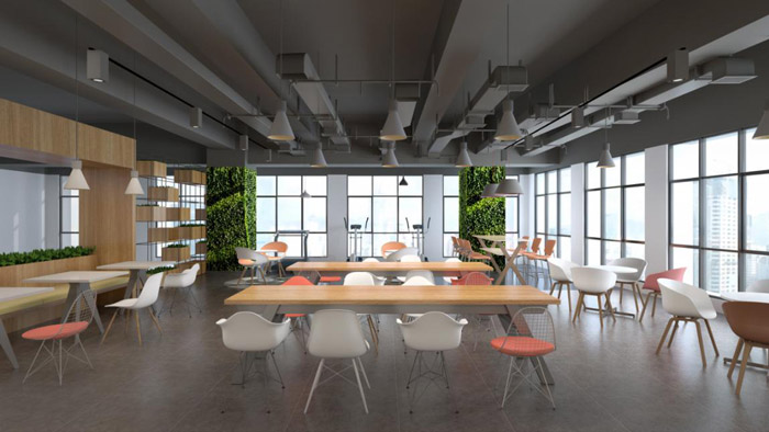 食品公司辦公室休息區裝修設計效果圖