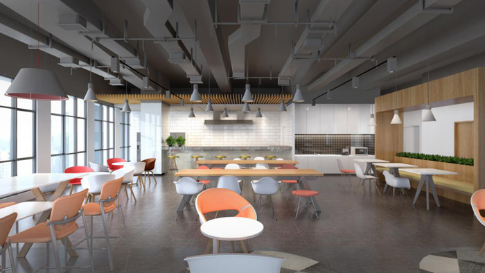 食品公司辦公室休息區裝修設計效果圖