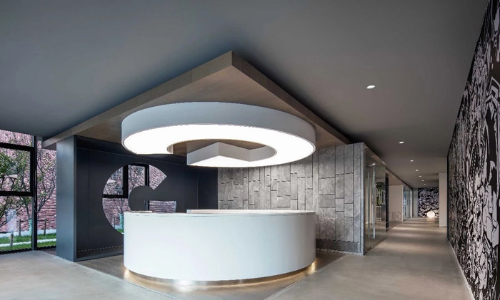 it公司辦公室前臺設(shè)計效果圖