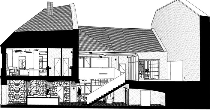 舊廠房辦公室裝修設計剖面圖