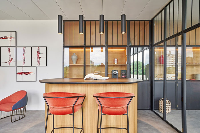 研究機構辦公室接待區裝修效果圖