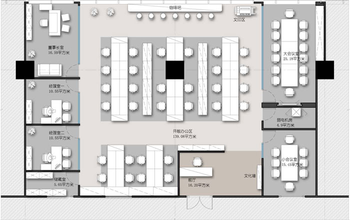 食品公司辦公室設計平面圖