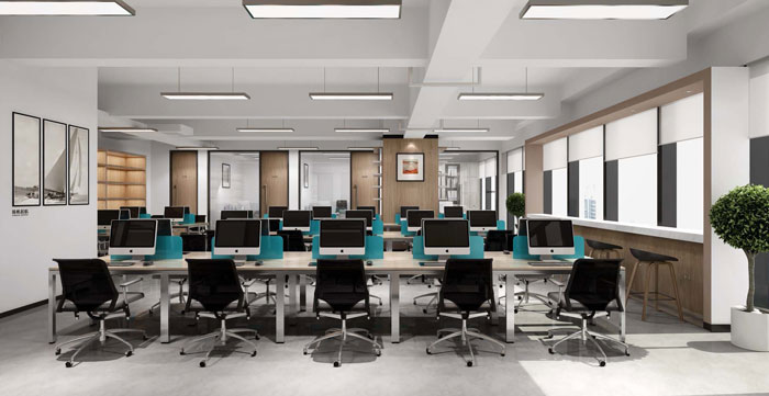 食品公司辦公室辦公區設計效果圖