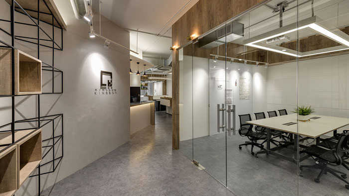 鞋業公司辦公室入口裝修效果圖