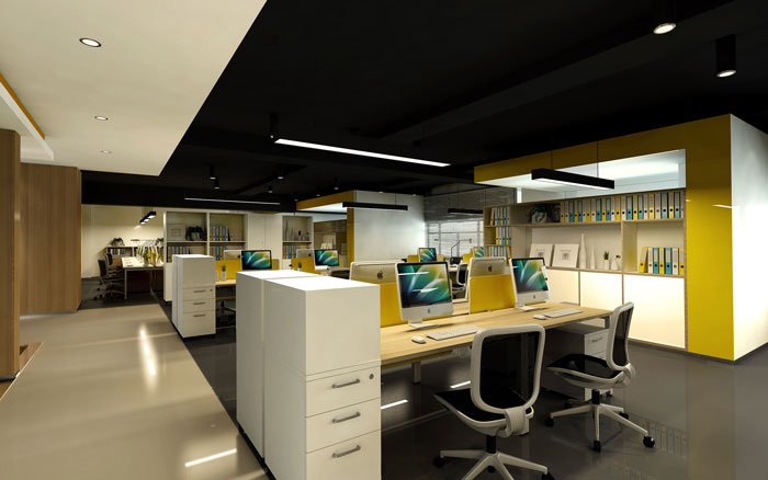 it辦公室辦公區設計效果圖