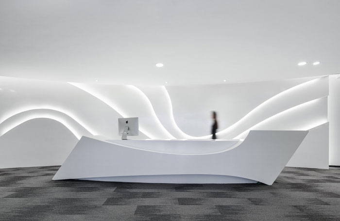 總部辦公大樓前臺(tái)設(shè)計(jì)效果圖