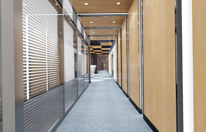 金融辦公室走廊設(shè)計(jì)效果圖