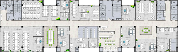 杭州環保公司辦公樓8F平面圖