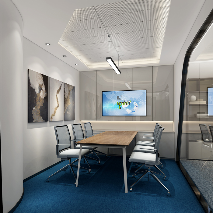 醫(yī)療公司辦公室會議室裝修設(shè)計效果圖