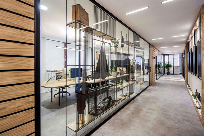 時(shí)裝公司辦公室過(guò)道裝修設(shè)計(jì)效果圖