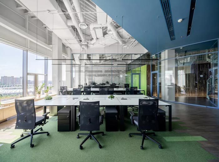 二(2)層辦公室辦公區設計方案