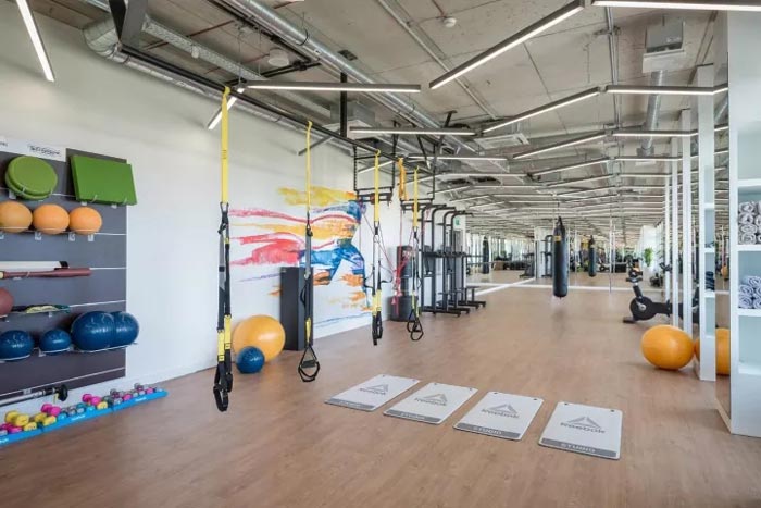 2500平方辦公室健身區(qū)裝修設(shè)計(jì)效果圖