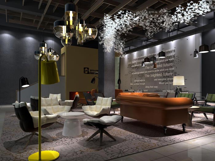 創業孵化器休息區裝修設計效果圖