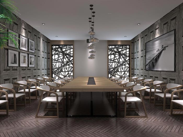 創業孵化器大會議室裝修設計效果圖